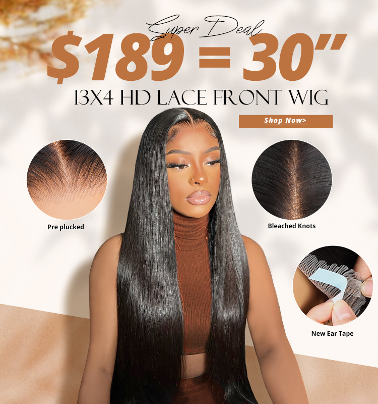 [30"=$189] Lolly 30 36 inch Long 13x4 HD Lace Front Wigs Ready to Wear Glueless Pre Plucked Pre Bleached Knots Human Hair Wigs Flash Sale